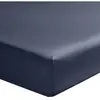 Housse De Rêve Drap Housse 140x190 +30 Cm Satin De Coton Indigo