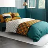 Parure de lit housse de couette avec taie d'oreiller 100% Coton 57 fil...