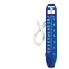 Thermomètre 17 cm piscine, avec cordon couleur bleu