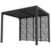 HABRITA Pergola bioclimatique en Aluminium - Balcon et terrasse - Gris...