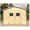 HABRITA Abri de jardin en panneau et bois massif - Sans plancher - 16 ...