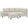 Concept-Usine Canapé D'angle 4/5 Places En Tissu Chenille Beige Avec P...