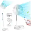 A1A9 Ventilateur de bureau pliable sur pied avec 4 vitesses et télécom...