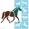 Set de 6 pochoirs Chevaux Avenue Mandarine