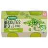 BLEDINA Blédina Les Récoltes Bio Pot Petits Pois +4m 2 x 130g