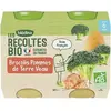 BLEDINA Blédina Les Récoltes Bio Brocolis Pommes de terre Veau Lot de 2 x 200g