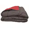 HOME MAISON Couette Microfibre Bicolore 400 gr-m2 Anthracite-Rouge 140 x 200 cm