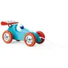 Voiture de course à trainer turquoise-rouge - VILAC - Bolide en bois pour enfant