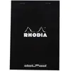 Rhodia dotPad BLACK N°16 14,8x21cm 80F agrafées 80g | matrice points 5mm