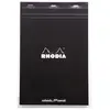 Rhodia dotPad BLACK N°19 21x31,8cm 80F agrafées 80g | matrice points 5mm