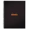 Rhodia Cahier à spirales Notebook - Format A4 maxi (90 g-m2) - 160 pages lignées - Couleur noir