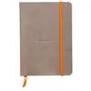 RHODIA Rhodiarama Cahier A6 72 feuilles - 144 pages papier ivoire gradué couverture taupe synthétique