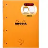 Lot de 3 blocs agrafés perforées de cours Rhodia N°20 SY Orange