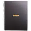 RHODIA Cahier spirale couverture noire PP 22,5x 