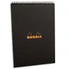 Rhodia Schrijfblok - Kopspiraal - Geruit 5x5 mm - A4 - Zwart - 80 vel