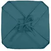 Galette de chaise italienne et unie Turquoise 40x40 cm