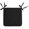 Lovely Casa Galette de Chaise Unie aux Multiples Couleurs Noir 38 x 38 cm