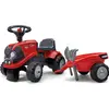 Falk Porteur - CASE IH - Remorque - Volant directionnel - Klaxon - 4 roues