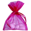 SANTEX Sac de 10 sachets Organza pour dragées Fuschia