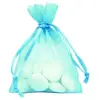 SANTEX Sac de 10 sachets Organza pour dragées Bleu