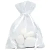 Sachet - Organdi - Blanc - Grand format - Lot de 6 pièces - Idéal pour...