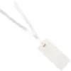 Santex cadeaulabels met lintje - set 12x stuks - wit - 3 x 7 cm - naam...