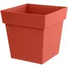 EDA Pot De Fleurs Toscane Carrée 39 X 39 Cm - 38 L - Orange Terre Batt...