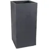 SANS EDA Pot haut carré Volcania H80cm - Contenance 31L - Gris anthracite