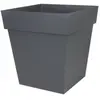 Pot carré Toscane - EDA PLASTIQUE - 50 cm - 87 L - Gris Anthracite