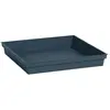 Soucoupe carrée - Toscane - EDA - Plastique - 40 cm - Intérieur / Extérieur - Bleu Jean