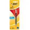 Recharge Stylo Bic 4 couleurs - Pointe moyenne 1 mm - Rouge - 2 pcs