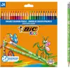 BIC Kids Evolution Illusion Lot de 24 crayons de couleur effaçables