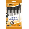 Stylo-bille - BIC - Cristal® Original - Noir - Pointe moyenne - x10