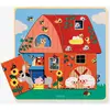Djeco Puzzle en bois 3 niveaux Chez Moo