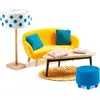 DJECO- Maison de poupées dans Le Salon, 37822A, Moyen