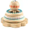 Djeco Jeu d'anneaux en bois à empiler BabyHoopi