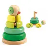 Djeco Houten Stapelpiramide Eend - Educatief Speelgoed 12m+