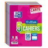Lot de 5 cahiers Seyès Oxford Color Life 17 x 22 cm Modèle aléatoire