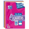 Lot de 4 cahiers Oxford Openflex grands carreaux 24x32 cm