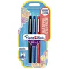 Paper Mate Flair Original, 3 feutres Assortiment de couleurs, pointe moyenne 0.7mm