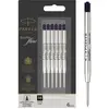 PARKER 6 recharges Quinkflow pour Stylo bille - pointe moyenne - Noire...