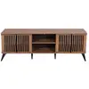 DÉCOSHOP26 Meuble TV avec quatre portes et six compartiments 55 x 166 x 41 cm MDF marron 04_0007866