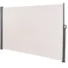 DÉCOSHOP26 Brise vue panneau pour jardin ou terrasse paravent d exterieur 300x180 cm en aluminium et tissu creme 10_0002979