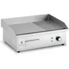 HELLOSHOP26 Plancha electrique professionnelle plaque de cuisson 3 000 watts grill (548 x 350 mm, plaque lisse et rainuree en fer)