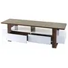 DÉCOSHOP26 Meuble TV table basse avec tiroirs de rangement aspect noyer brillant 46 par 150 par 45