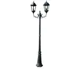 HELLOSHOP26 Lampadaire exterieur double 230 cm luminaire decoration noir vert