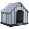 HELLOSHOP26 Niche pour chien - Non spécifié - 92 x 87 x 91 cm - Plastique gris - Résistante aux UV - Pour extérieur
