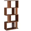 Bibliothèque - [en.casa] - Meuble de salon - Noyer - 130x60x24 cm