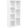Bibliothèque 7 compartiments moderne - MARQUE - Blanc - Aspect bois - ...