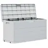HELLOSHOP26 Coffre boîte meuble de jardin rangement 280 litres gris clair
